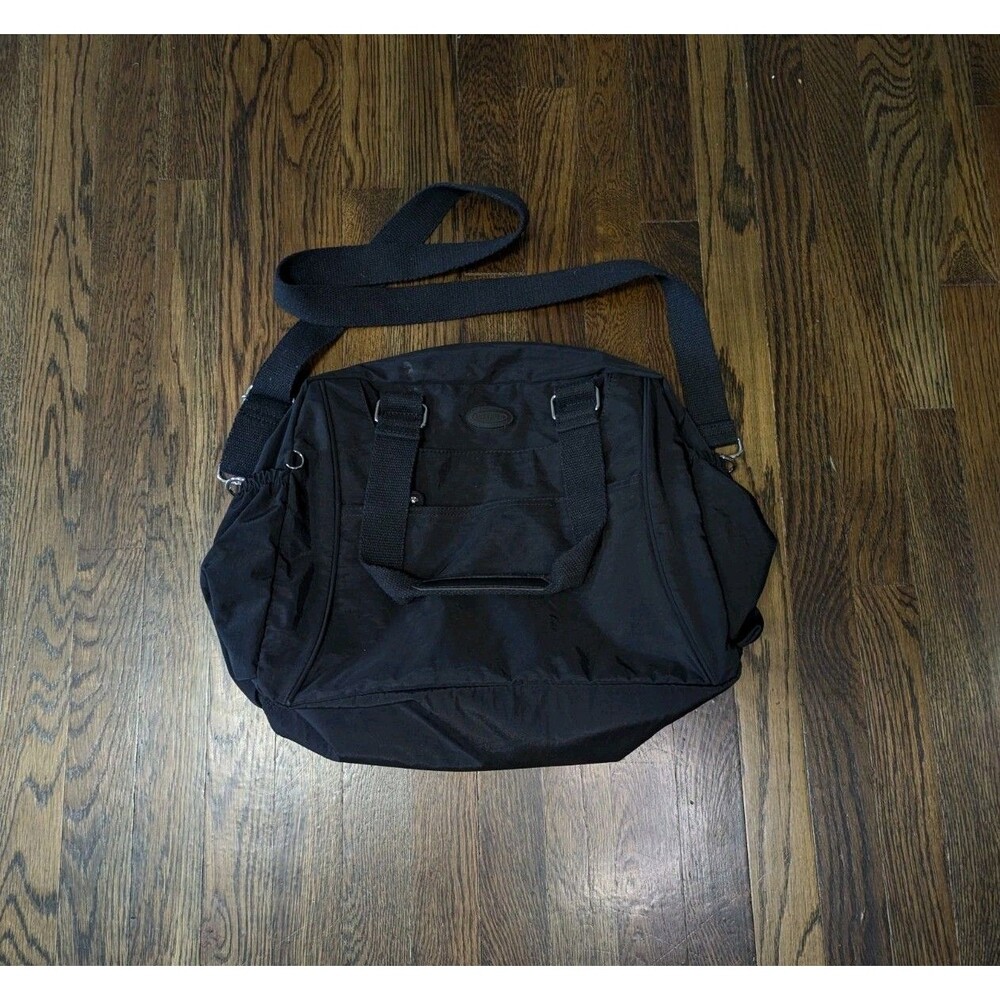Lily & Drew Travel Tote Bag Black W/ Shoulder Strap Lots Of Pockets W17xH13xD6